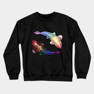 Yin-Yang Rainbow Koi Fish Crewneck Sweatshirt